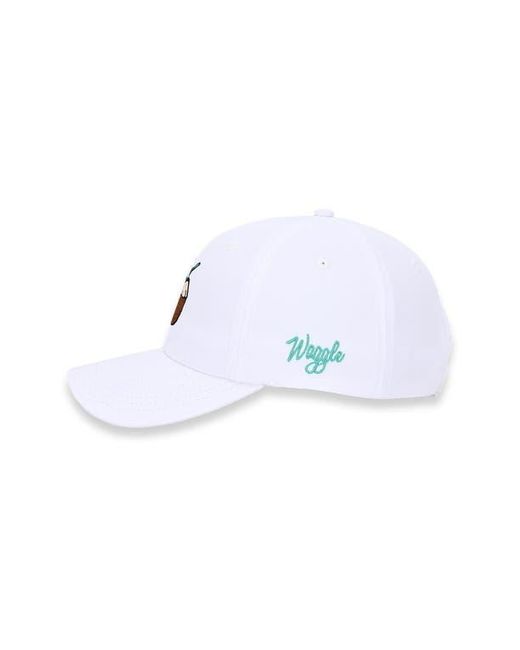 Waggle White Coco Twill Baseball Cap for men