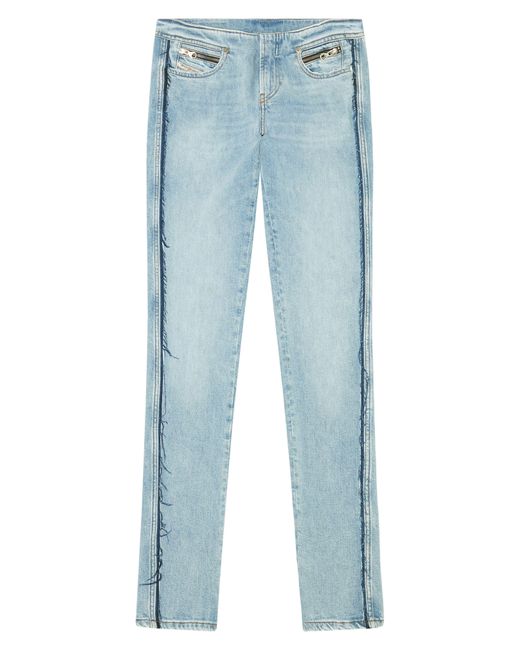 DIESEL Blue D-tail Low Rise Slim Straight Jeans