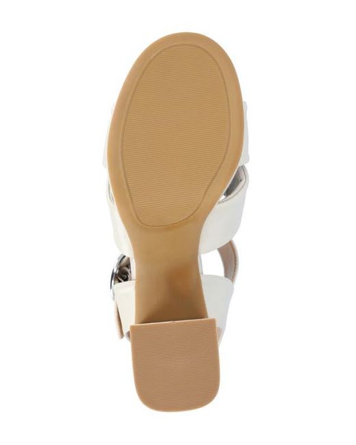 Journee Collection Natural Akeely Block Heel Platform Sandal