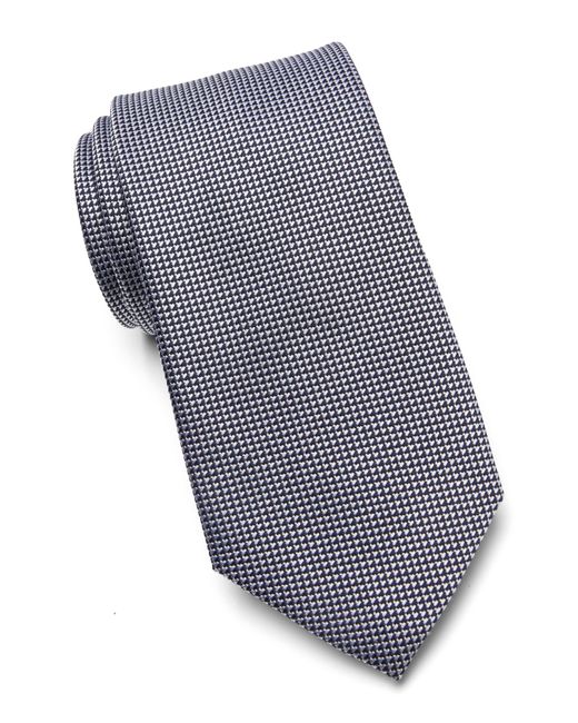 Duchamp Gray Micro Pattern Silk Tie for men