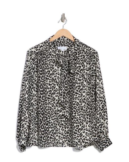 Gemma  Jane Black Tie Neck Long Sleeve Top
