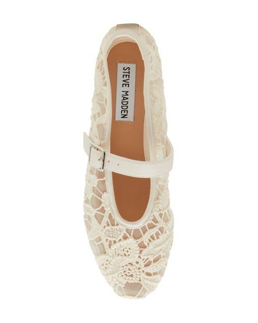 Steve Madden White Dreaming Mary Jane Flat
