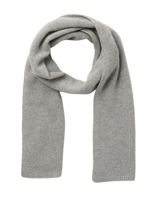 Portolano Gray Solid Cashmere Scarf