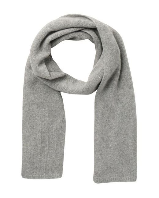 Portolano Gray Solid Cashmere Scarf