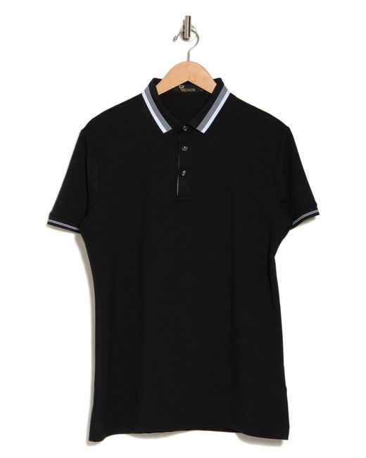 T.R. Premium Black Tipped Short Sleeve Knit Polo for men