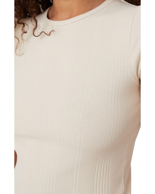 Cotton On White The One Variegated Rib T-shirt