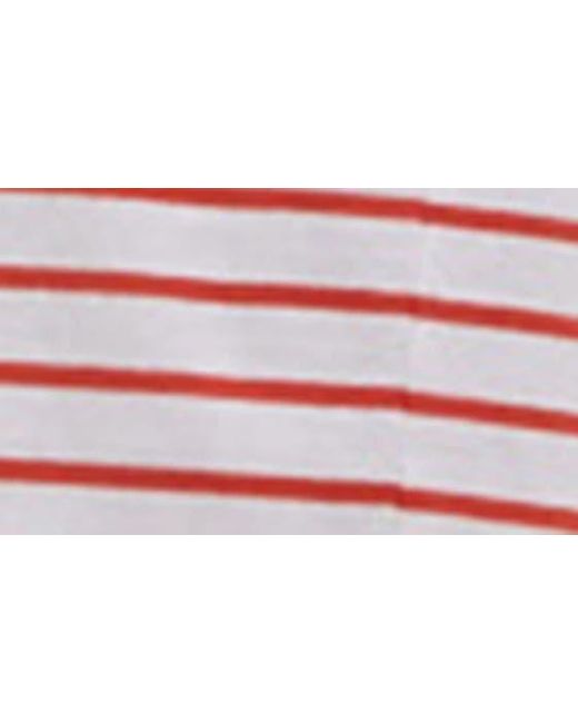 Bench Red Mab Stripe Three-quarter Sleeve Dress