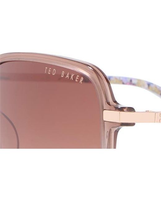 Ted Baker Pink 57Mm Gradient Square Sunglasses
