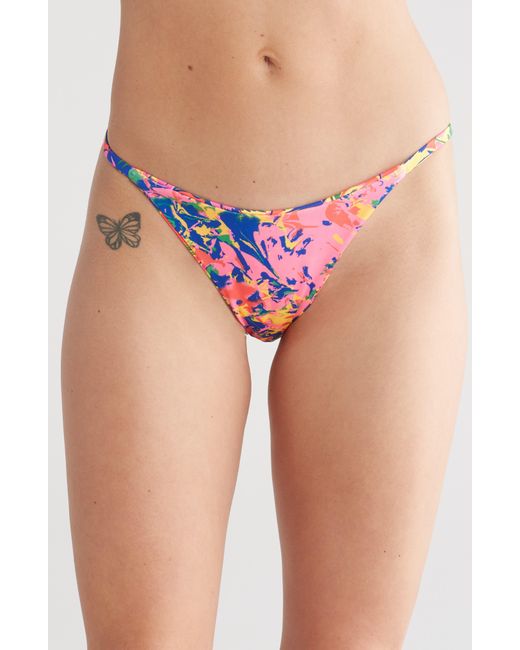 Maaji Pink Amazonas Micro Midi Bikini Bottoms