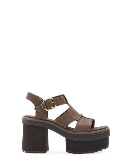 Ugg Brown New Heights Platform Sandal
