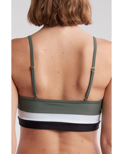 Cyn and Luca Green Tilly Colorblock Swim Top