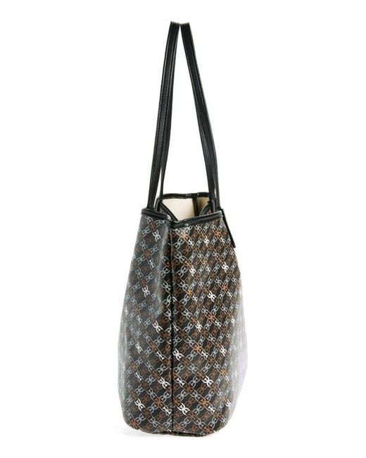 Sam Edelman Black Medium Harper Monogram Shopper Tote