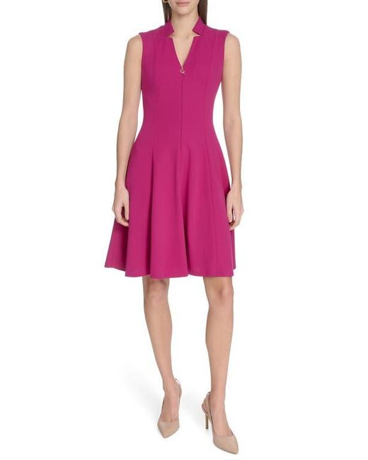 Calvin Klein Pink Zip Front A-Line Dress