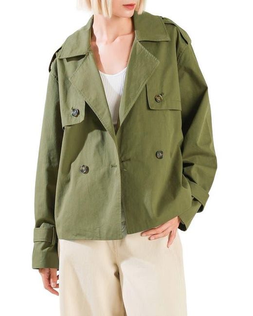 FREEMARKET Green Solid Cotton Jacket