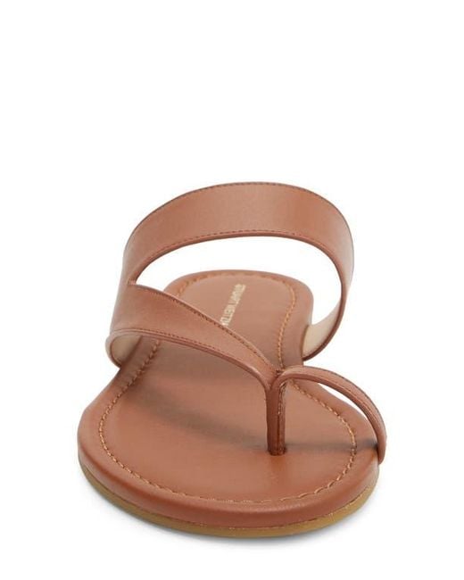 Stuart Weitzman Brown Remy Toe Strap Sandal
