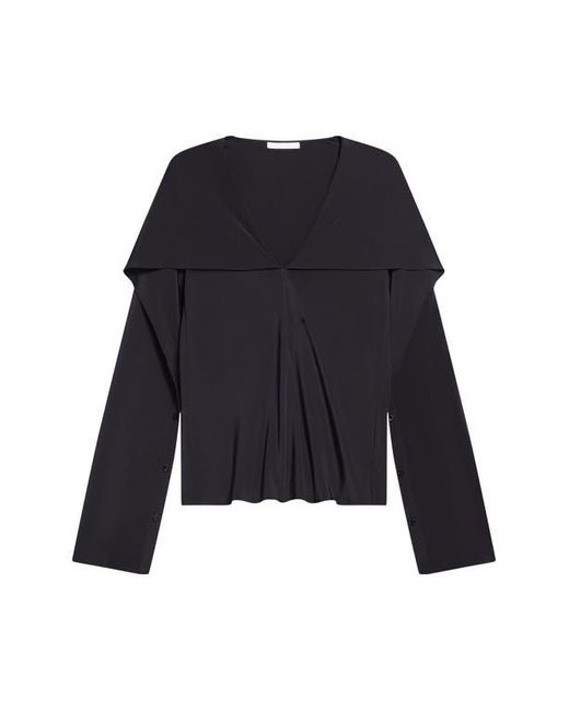 Helmut Lang Black Silk Scarf Top