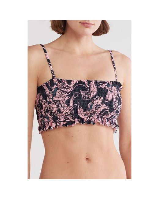 Maaji Purple Aphrodite Reversible Strapless Bikini Top