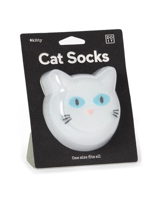 Doiy. White Cat Crew Socks