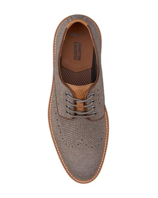 Johnston & Murphy Gray Upton Knit Wingtip for men