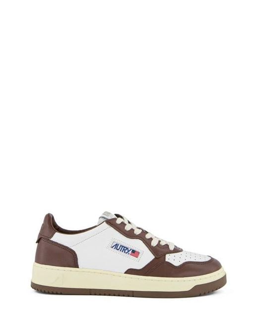 Autry White Medalist Low Top Sneaker for men