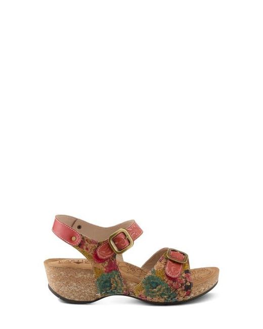 Spring Step Brown Osuna Ankle Strap Platform Sandal