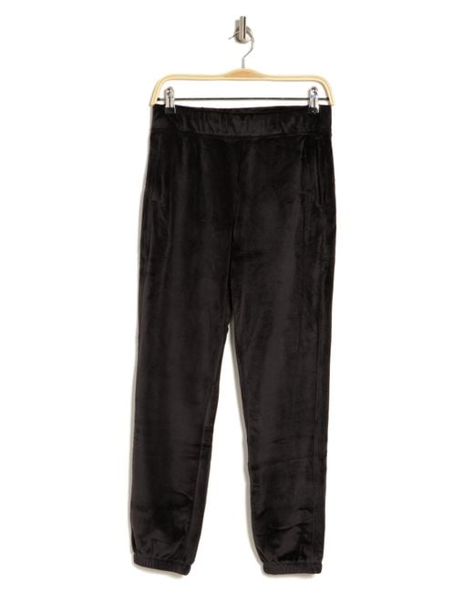 90 Degrees Hannah Double Butter Joggers in Black | Lyst