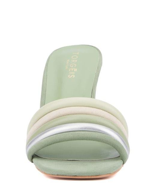 TORGEIS Green Idra Slide Sandal