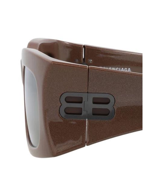 Balenciaga Natural 58Mm Rectangular Sunglasses