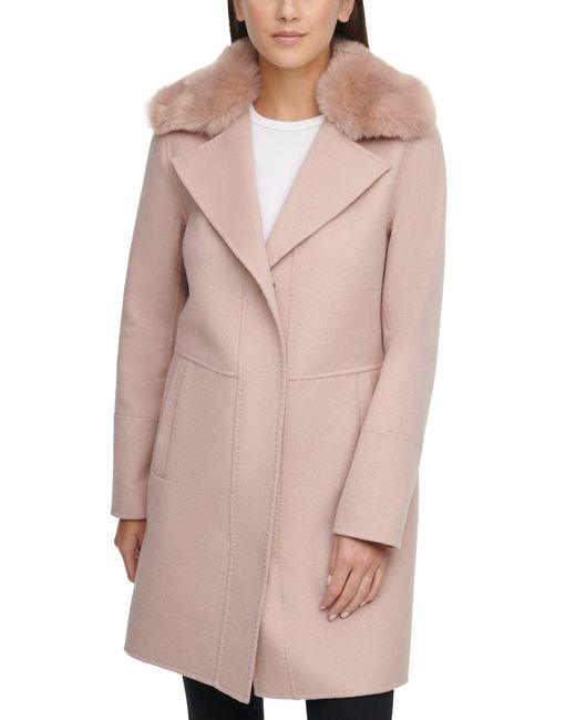 faux fur removable collar