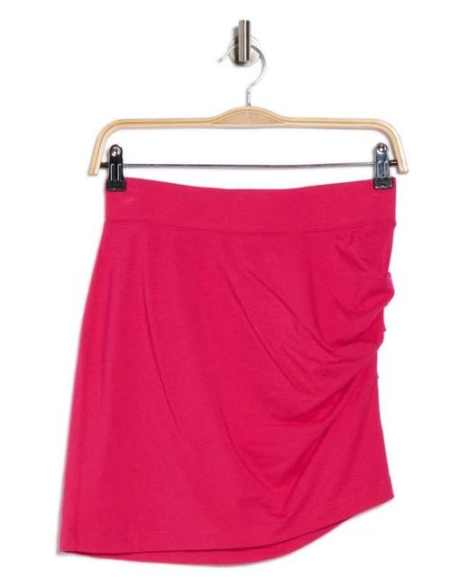 Helmut Lang Pink Asymmetric Ruched Miniskirt