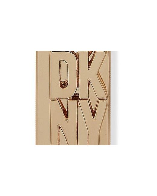 DKNY Metallic Logo Drop Earrings