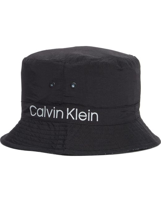 Calvin Klein Black Logo Bucket Hat