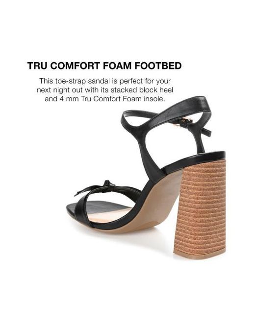 Journee Collection Black Tru Comfort Foam Diana Heeled Sandal