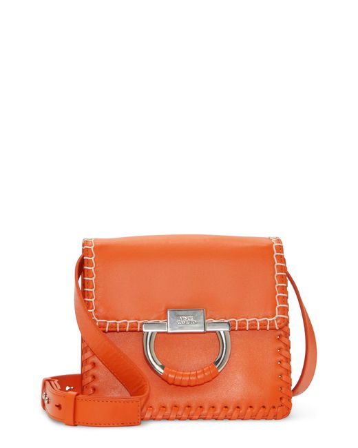 Vince Camuto Orange Billu Leather Crossbody Bag
