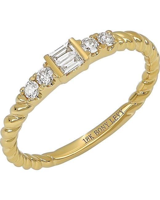 Bony Levy Metallic Monaco Diamond Stackable Ring