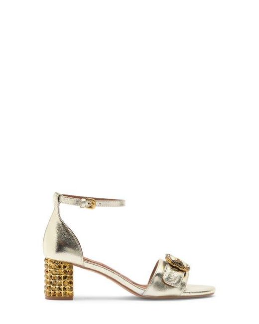 Kurt Geiger Metallic Mayfair Eagle Block Heel Sandal