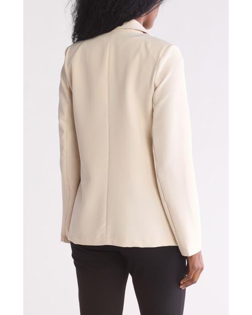 Blu Pepper Natural Double-Breasted Polyester Blazer