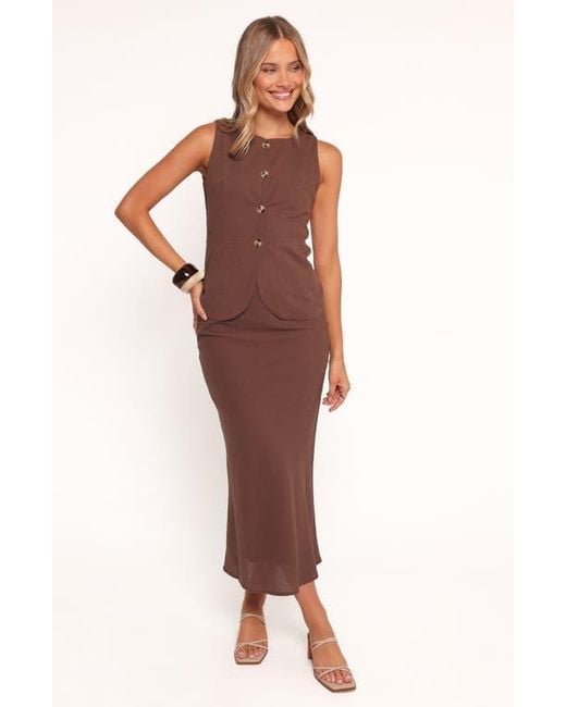 Petal & Pup Red Two-Piece Vest And Maxi Skirt Vest