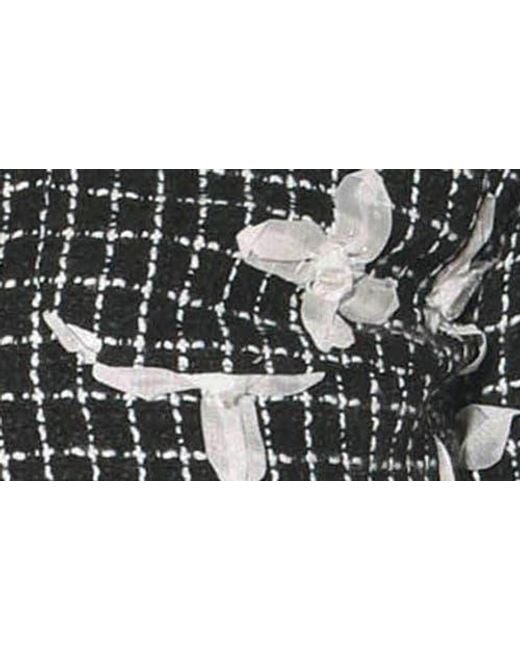 Walter Baker Black Deena Bow Tweed Jacket