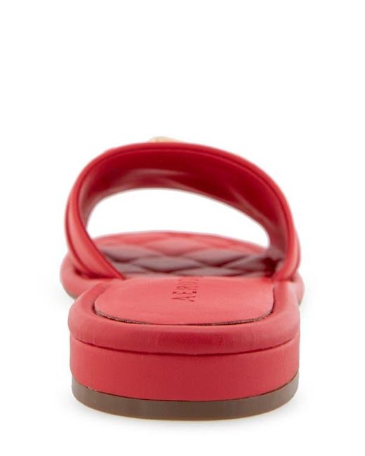 Aerosoles Red Big Charm Link Slide Sandal