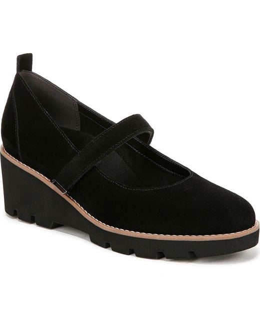 Vionic Black Alma Mary Jane Wedge Pump