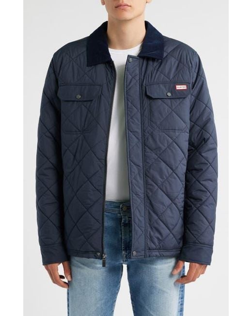 Hunter Blue Bell Quilted Barn Jacket for men