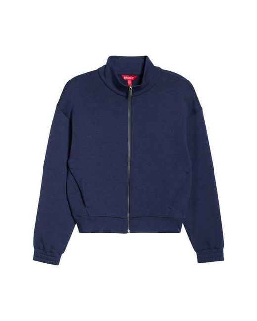 Spanx Blue Brushed Airessentials Jacket