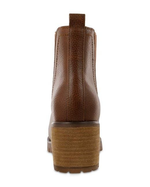 Platform Boot Bottom View MIA Lug Sole Platform Chelsea Boots in Brown | Lyst