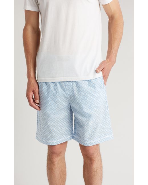 Ted Baker Blue Luxe Cotton Poplin Pajama Shorts for men