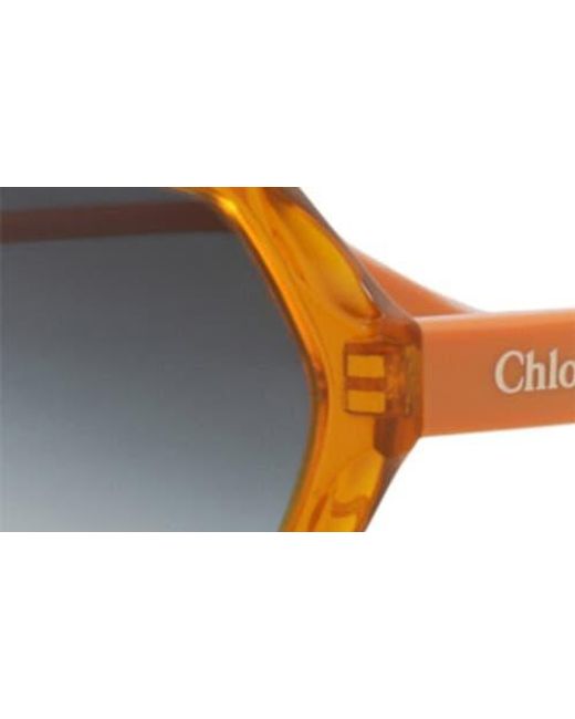 Chloé 56Mm Geometric Sunglasses in Blue | Lyst display picture 1