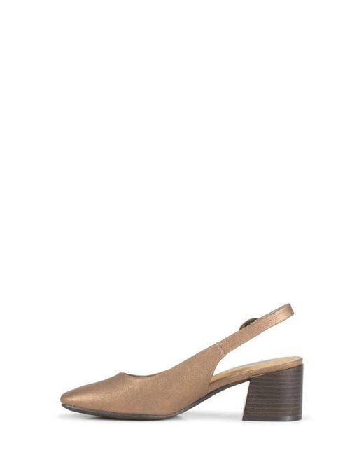 BareTraps Natural Ester Block Heel Slingback Pump