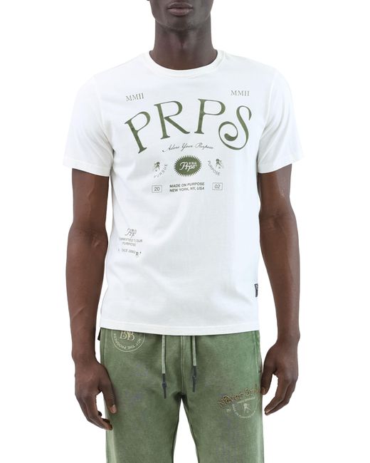 PRPS White Buds Graphic Tee for men