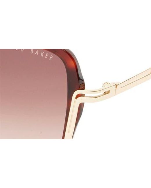 Ted Baker Pink 55Mm Square Sunglasses
