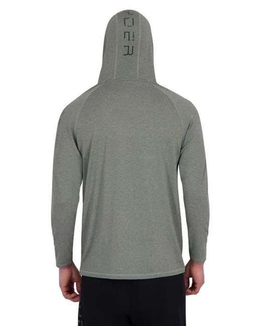 Spyder Gray Drop Needle Long Sleeve Hooded Rashguard for men
